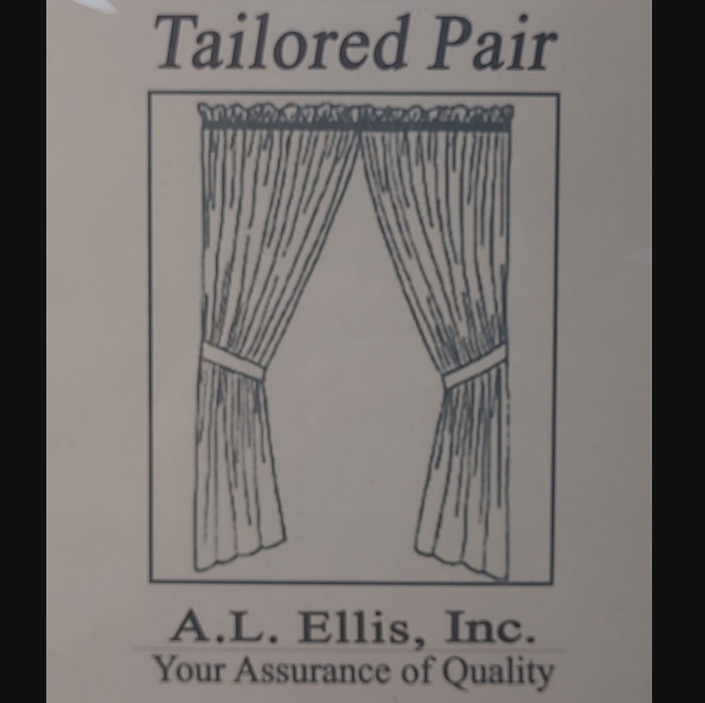 New - A. L. Ellis Hydrangea Tailored Pair Blue Floral Curtains Style# T759 - Picture 3 of 4